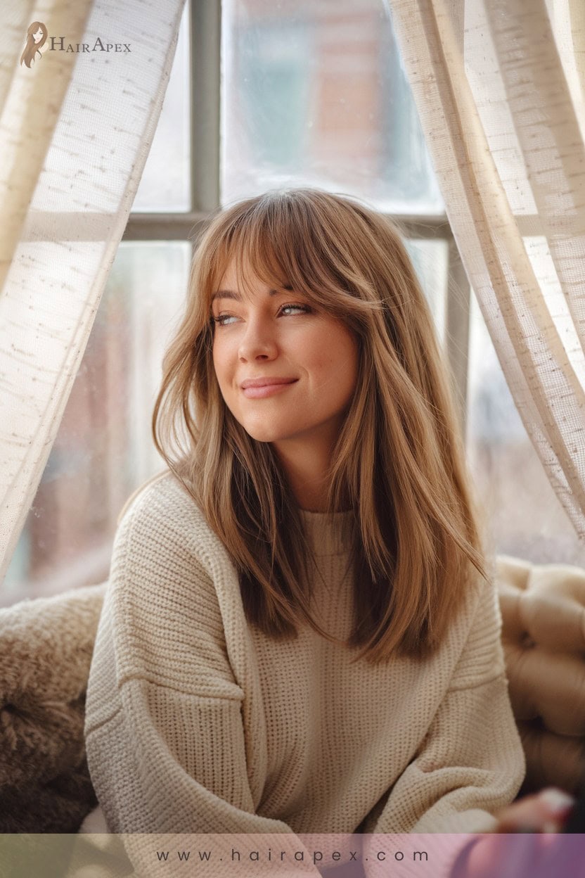 3 Layered Curtain Bangs