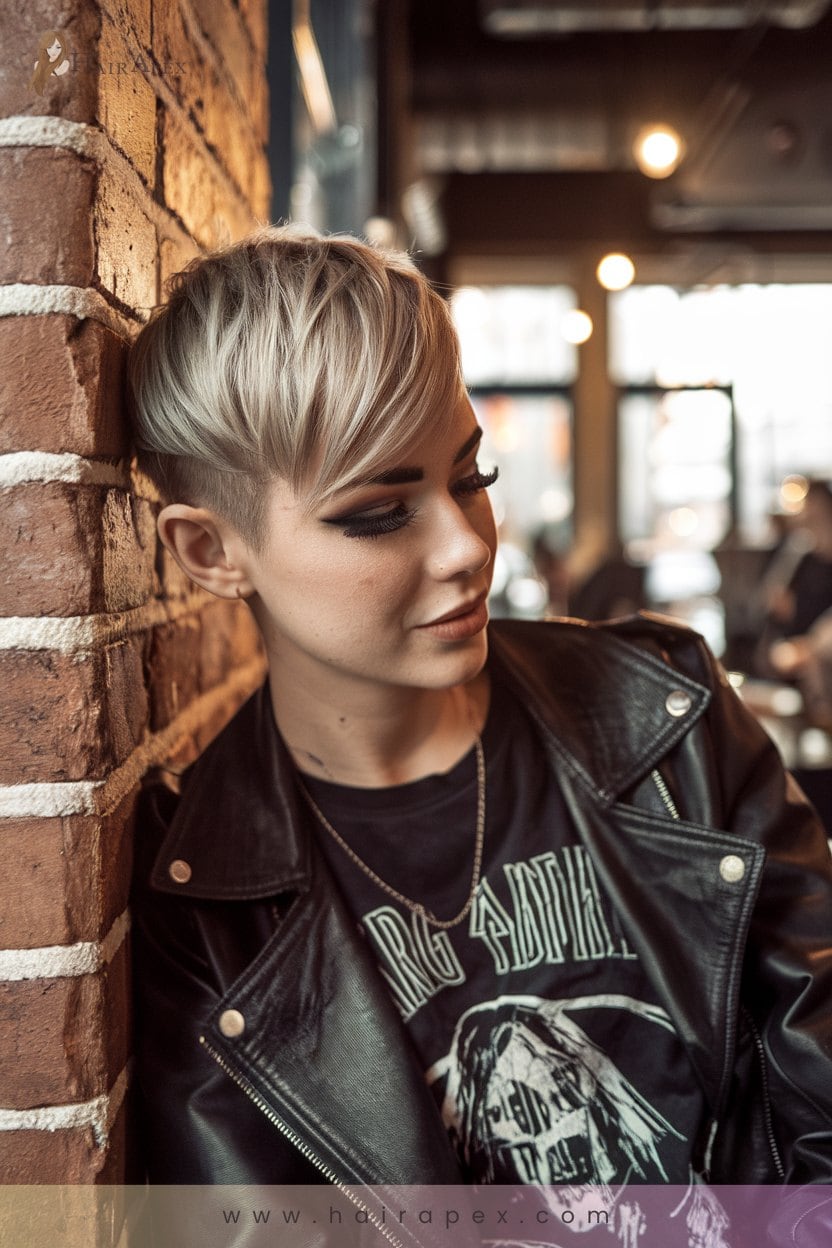 3 Razored Pixie With Side Burns