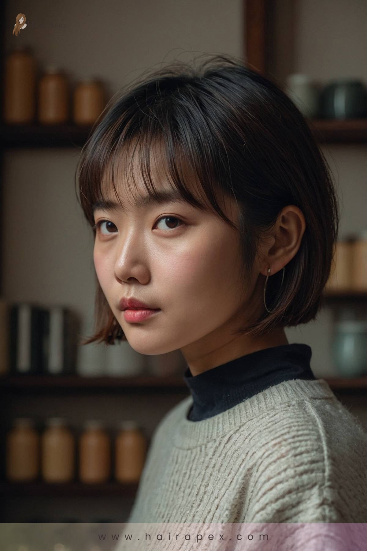 4 Layered Bangs Style