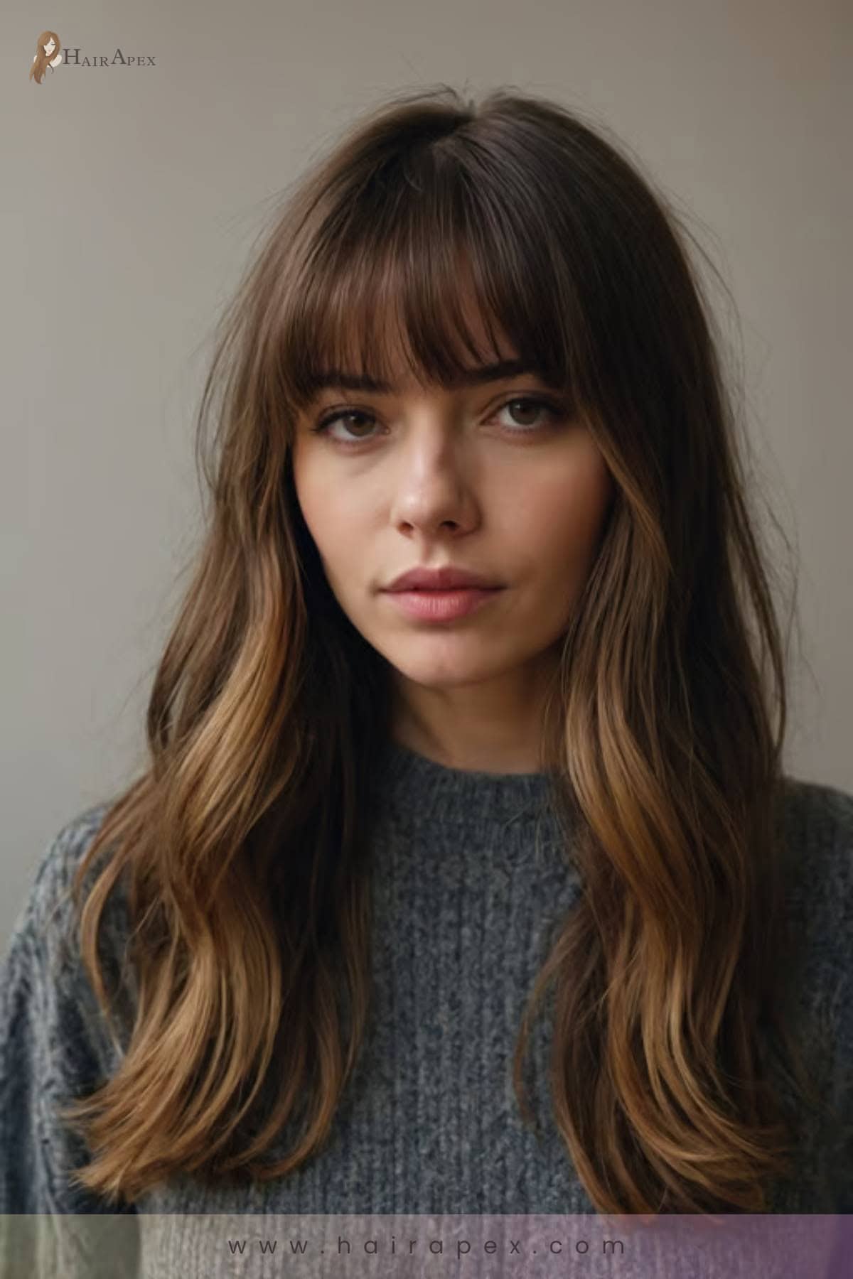 5 Long Layered Bangs
