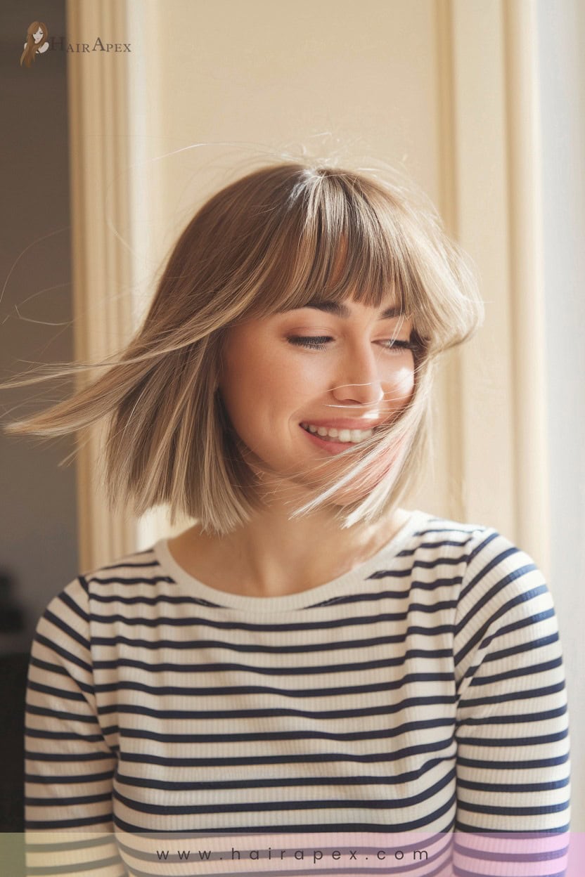 5 Curtain Bangs Bob