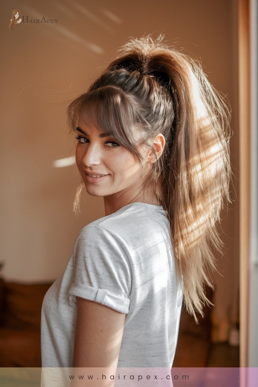 6 High Pony With Volume