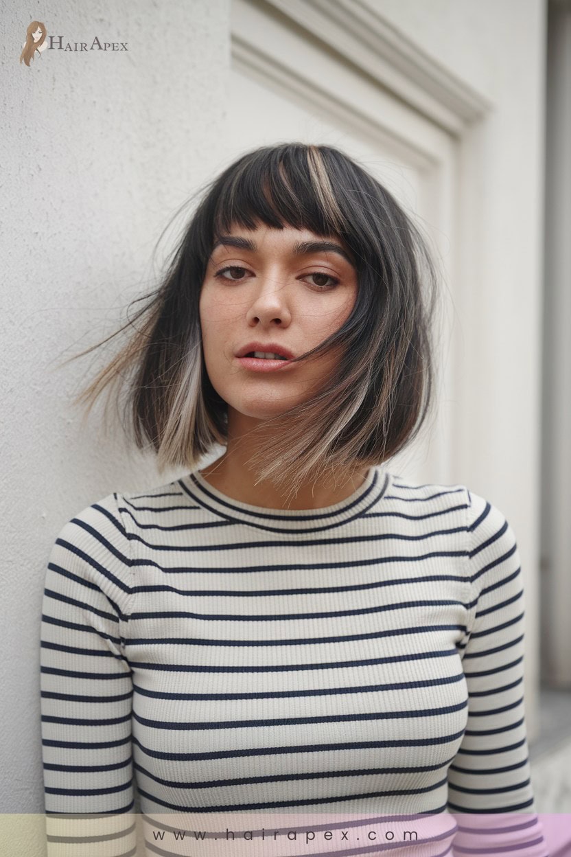 6 Jagged Fringe French Bob