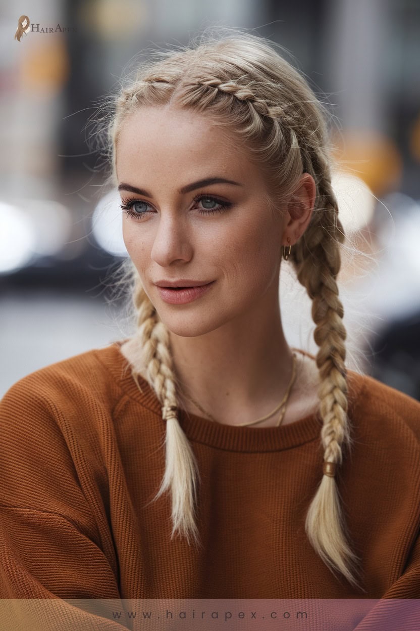 Dutch Braid Pigtails