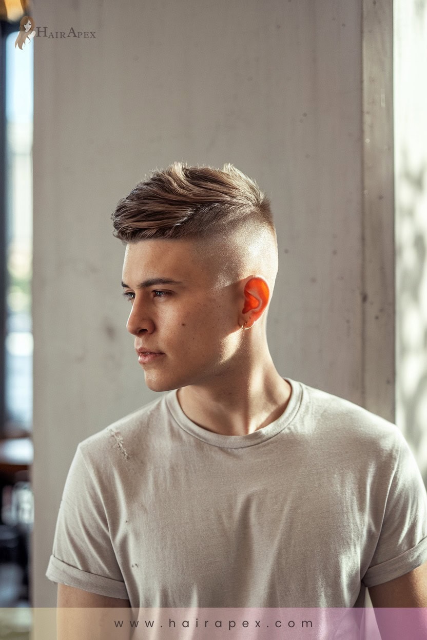 11 High Fade Textured Crop