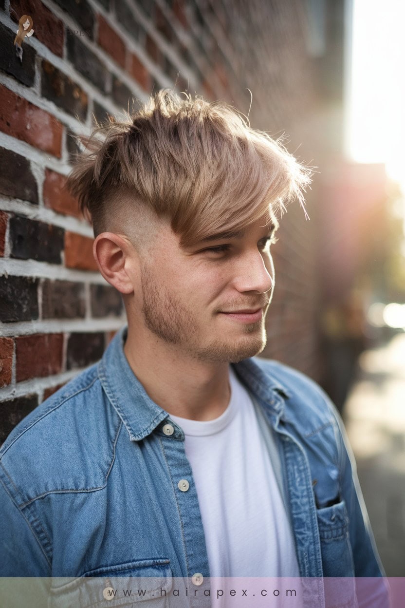 14 Side Swept Textured Crop