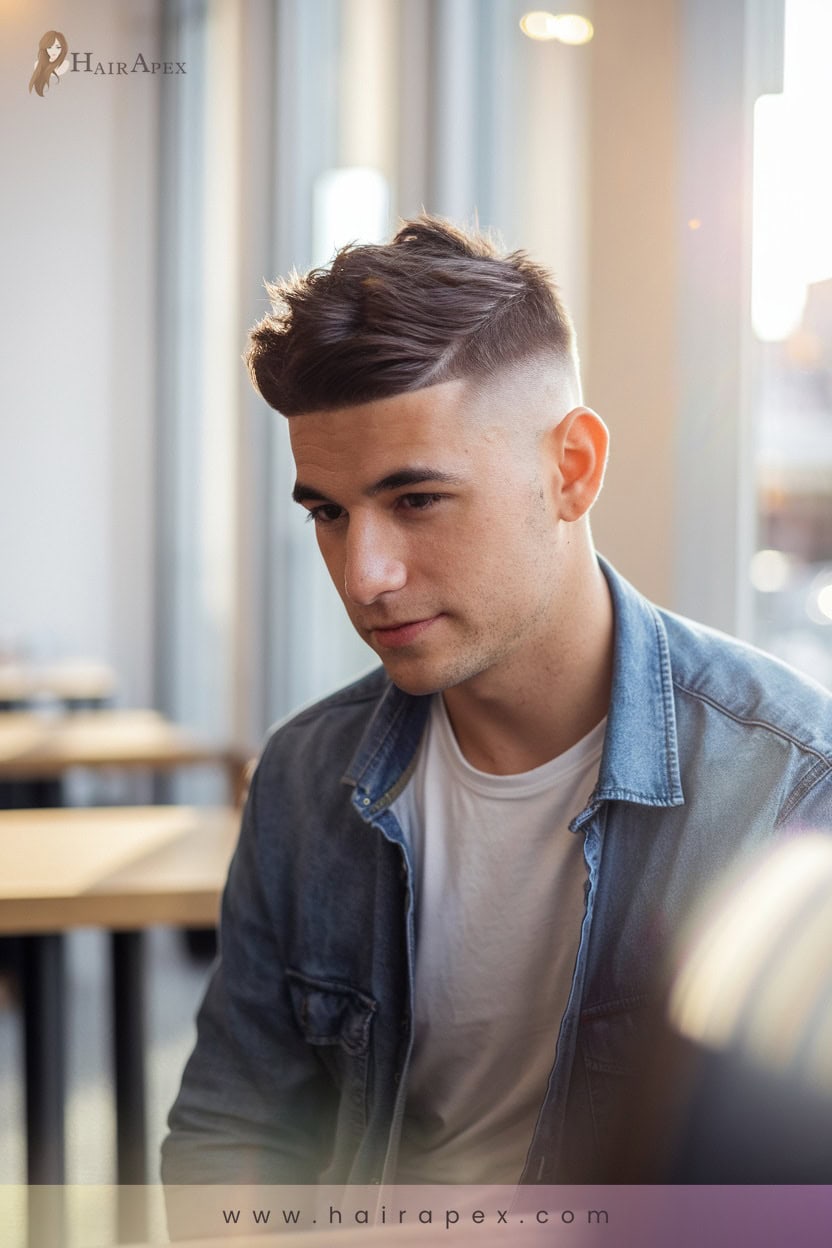 21 Textured Crop With Buzzed Sides