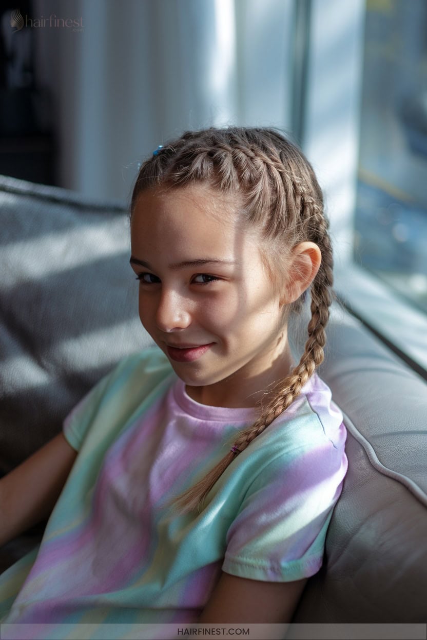 11 Accent Braid With Loose Hair