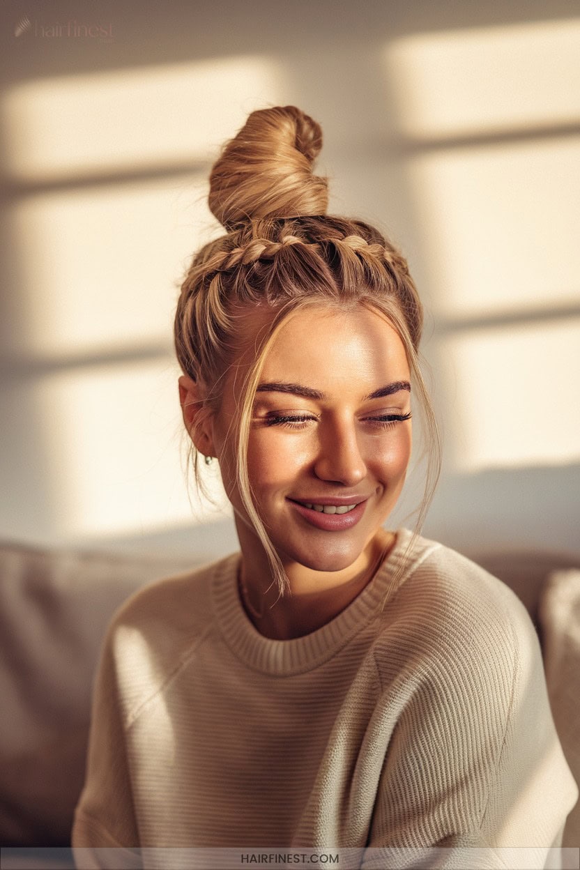 12 Braided Top Knot For On The Go