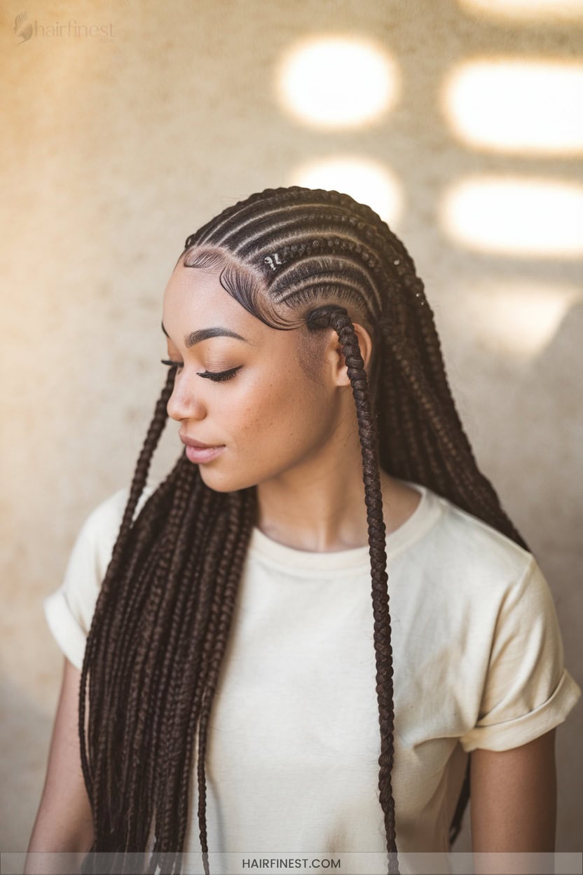 12 Ghana Braids Cornrow Variation
