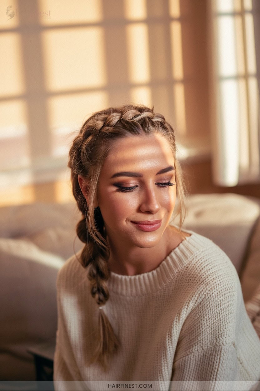 12 Half Up Braided Style