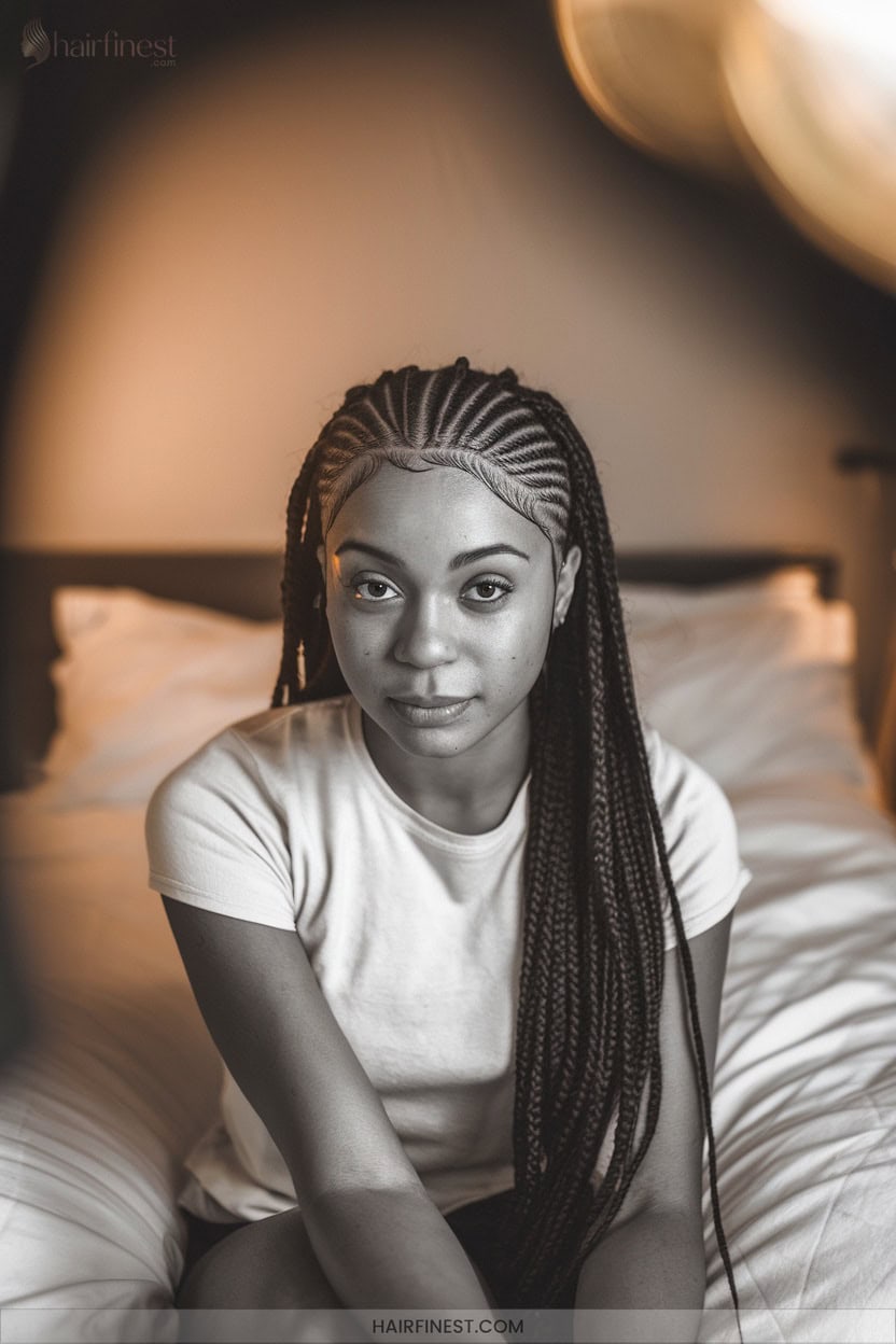 12 Zigzag Parted Cornrow Designs