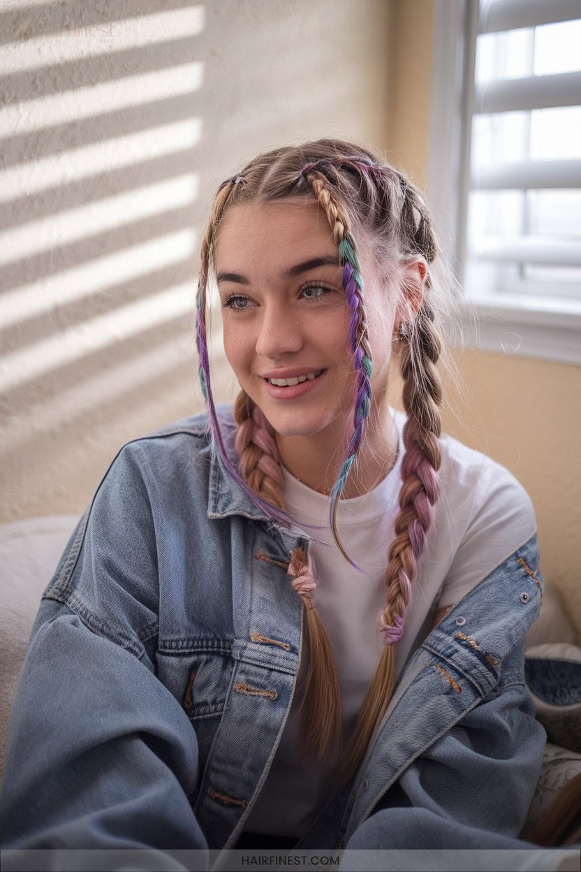 13 Braids Featuring Colored Extensions