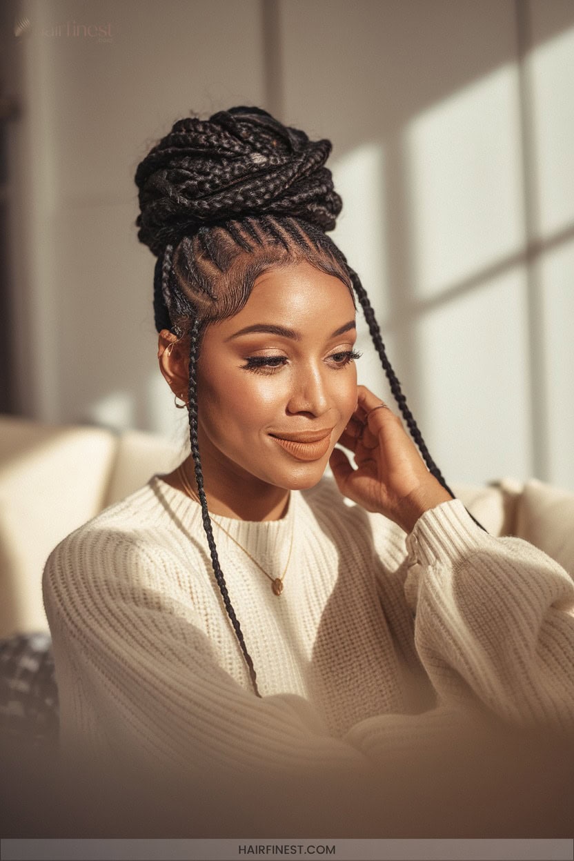 13 Cornrow Updo Hairstyles