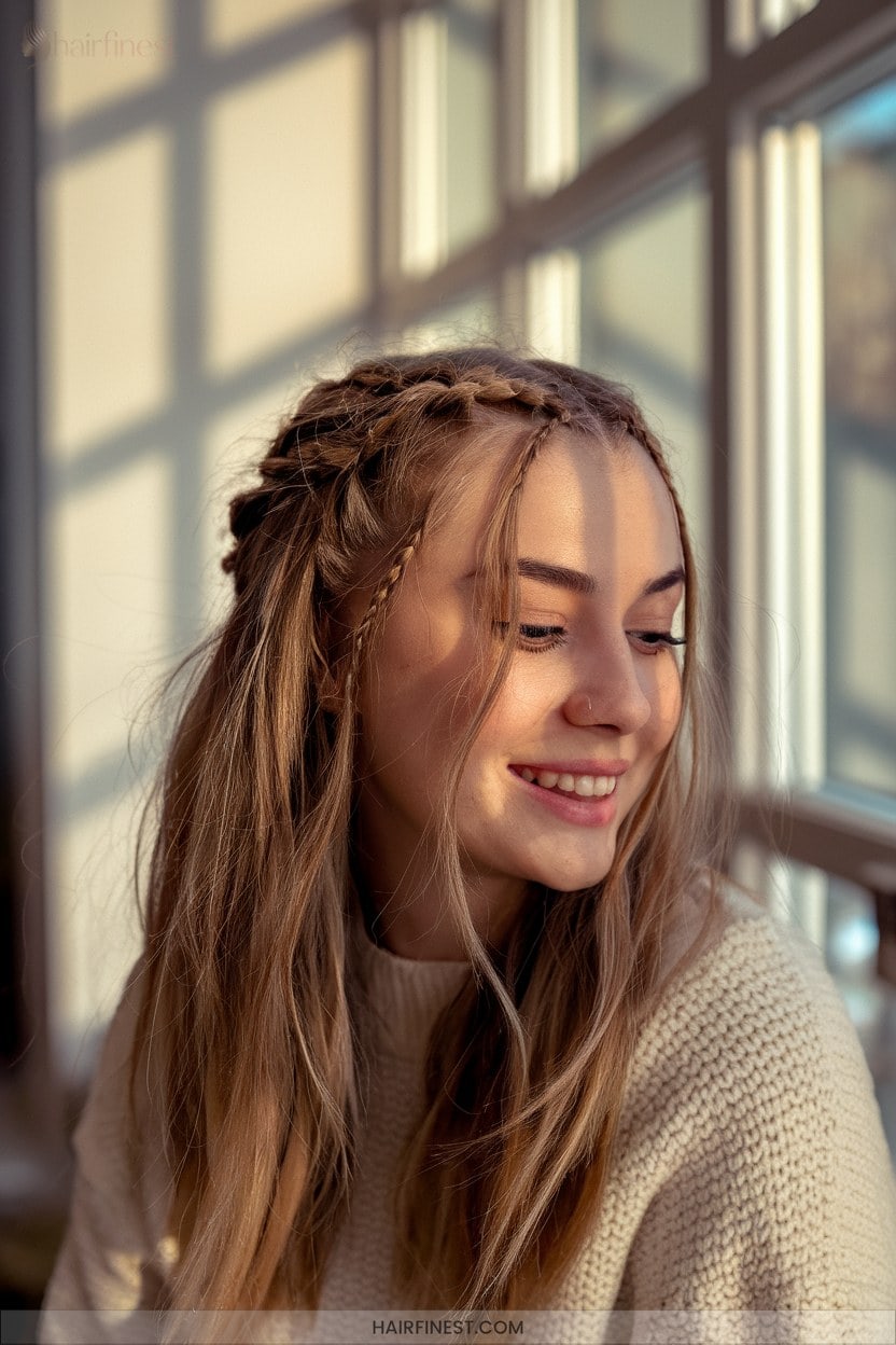 14 Accent Braid With Loose Waves