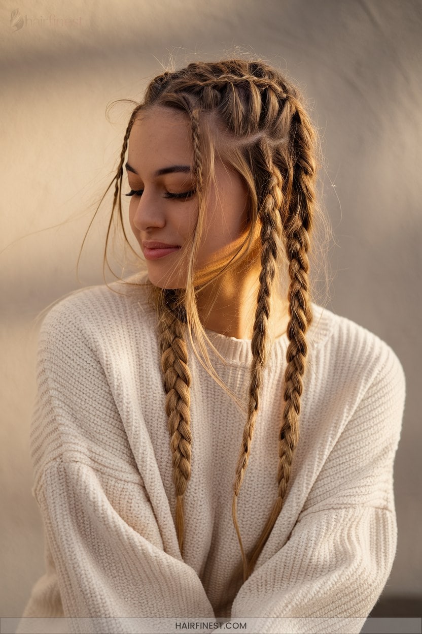 15 Double Fishtail Braids