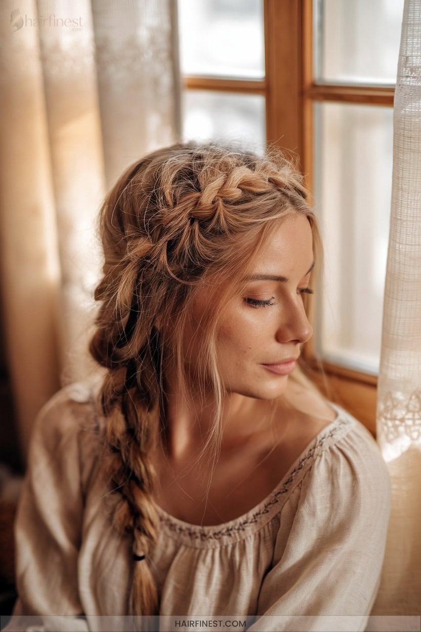 15 Loose Bohemian Halo Braid