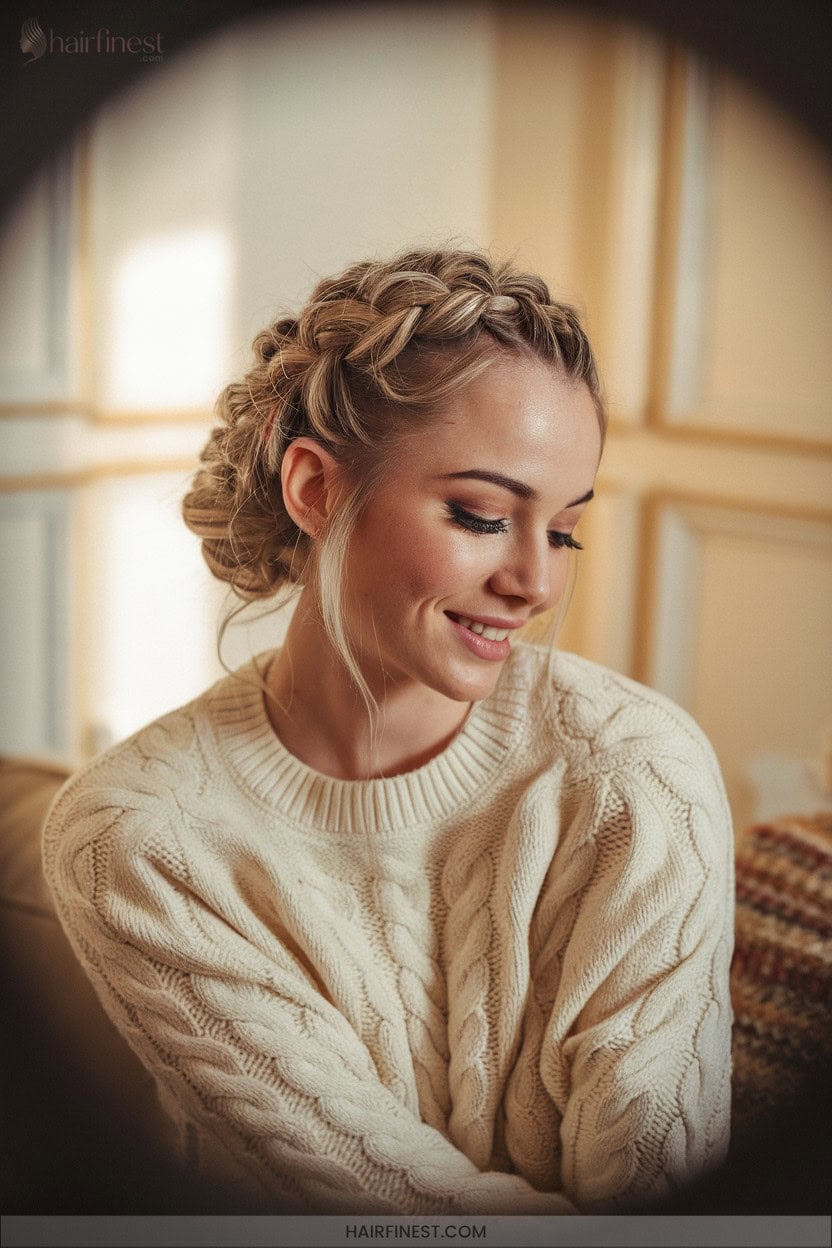 16 Chunky Braid Updo