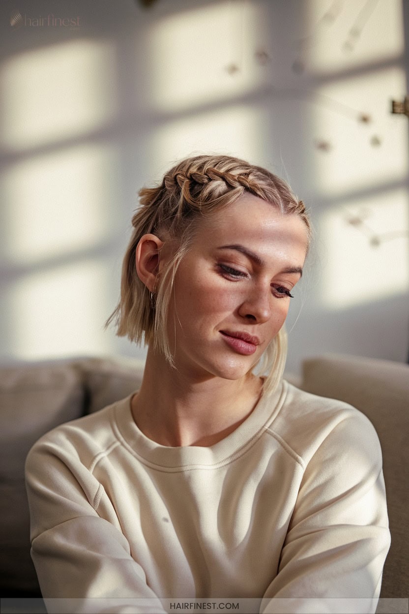 16 French Braids For Short Strands