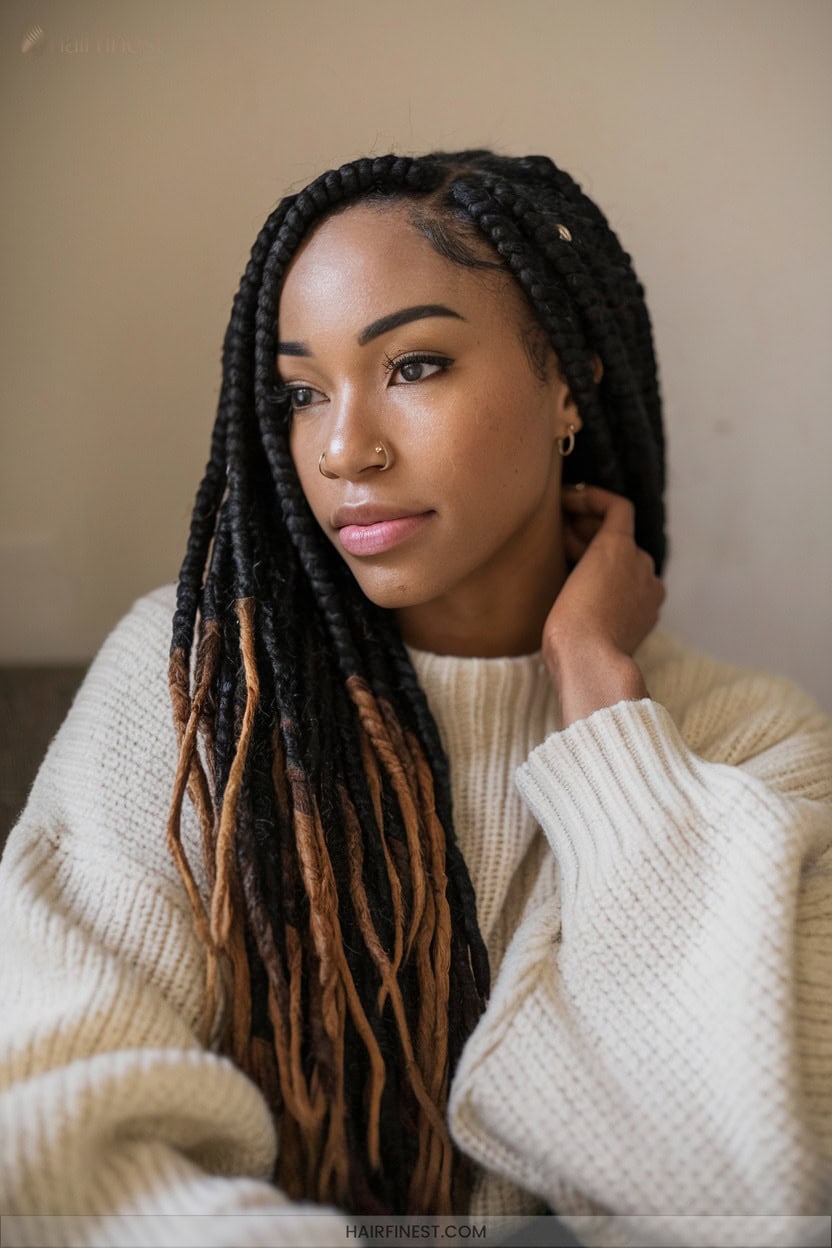 16 Goddess Cornrows With Loose Ends