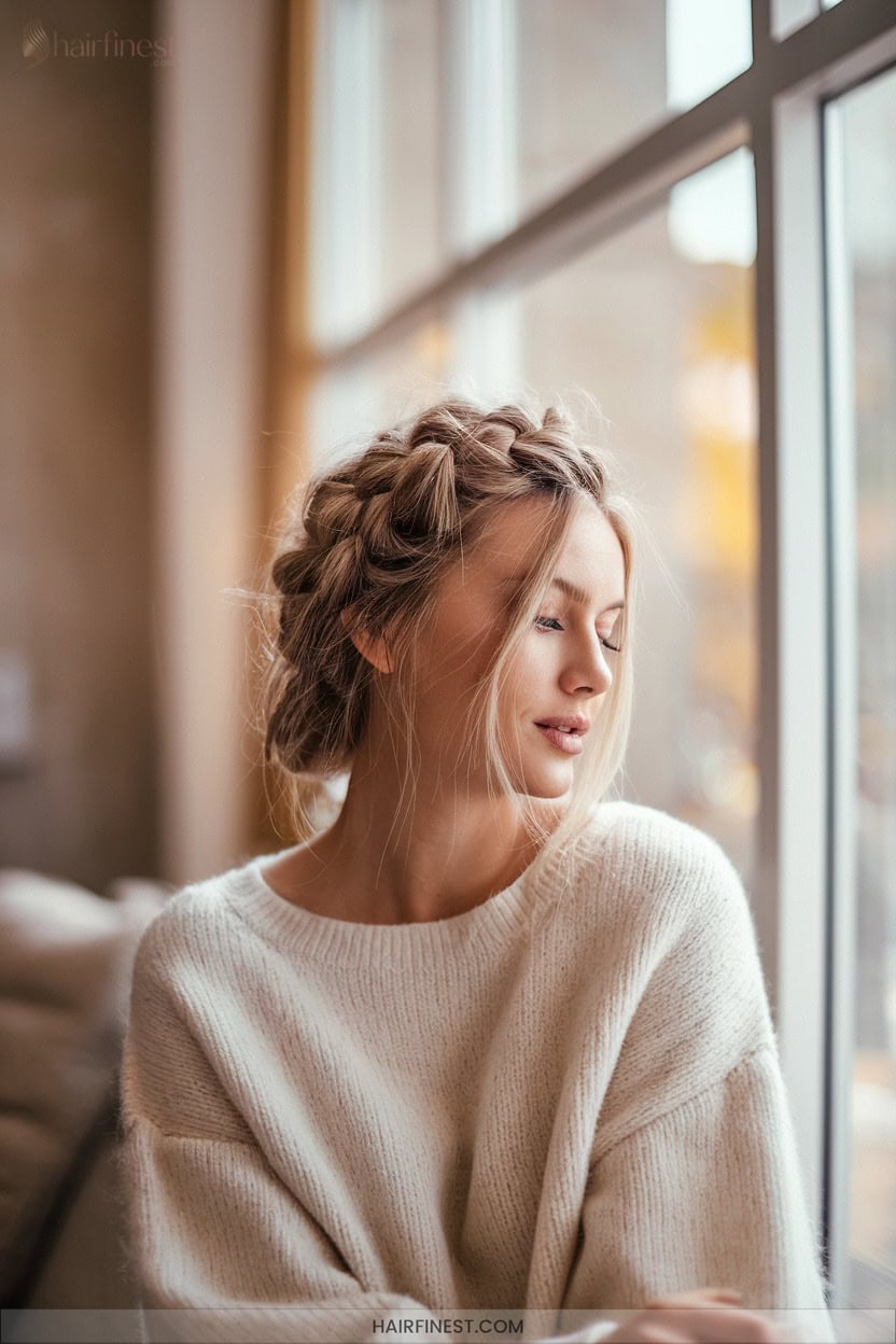16 Messy Braided Updo