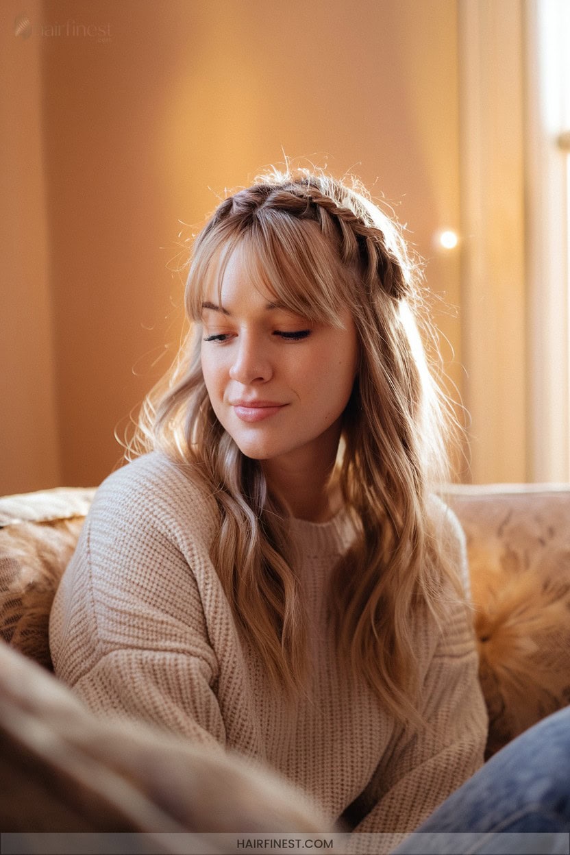 17 Braided Bangs To Tame Flyaways