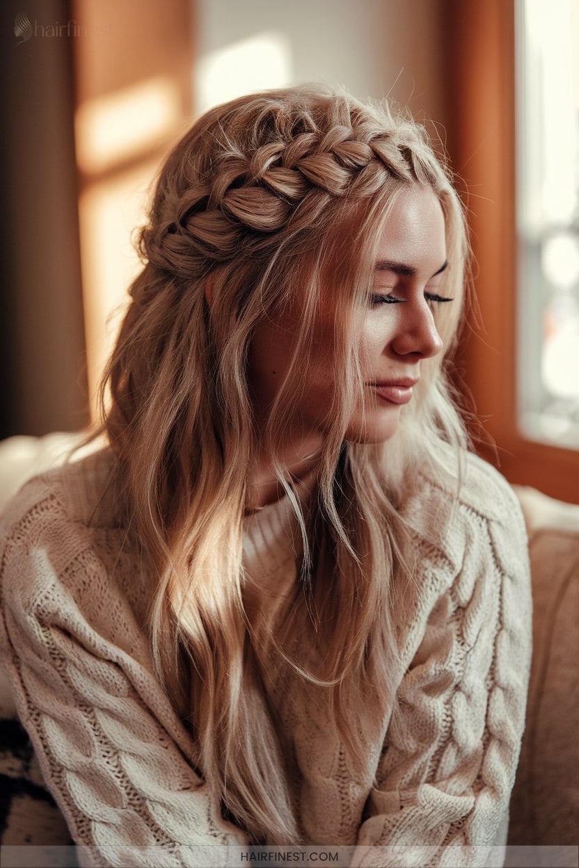 1 Half Up Lace Braid Elegance