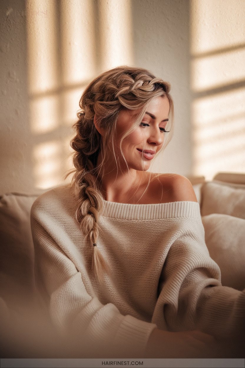 1 Side Braid For Effortless Elegance