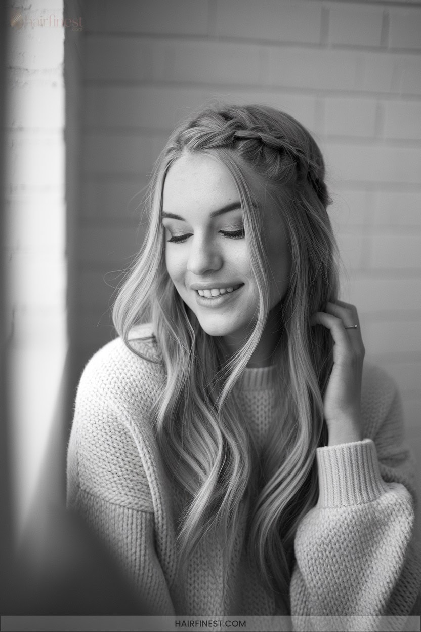 20 Accent Braid With Loose Waves