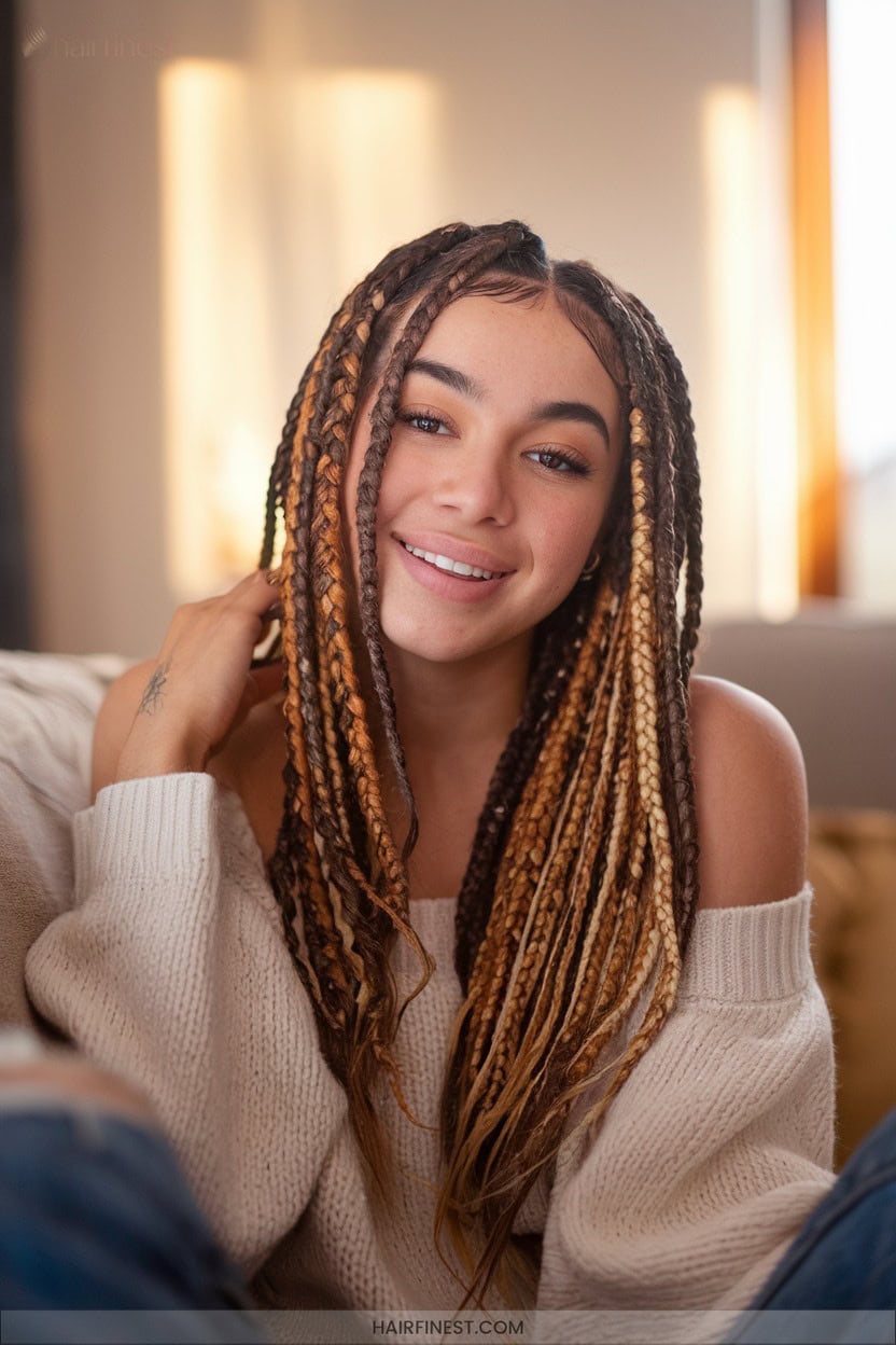 20 Ombre And Highlighted Braids