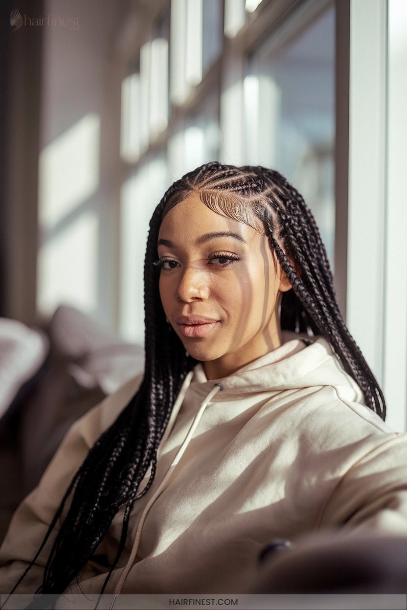23 Braided Bangs With Cornrow Details
