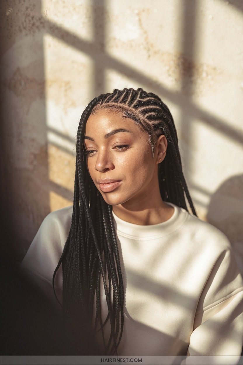 24 Asymmetrical Cornrow Patterns