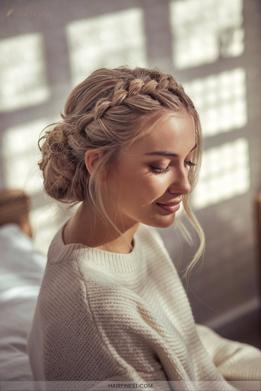25 Elegant Updo With Braids