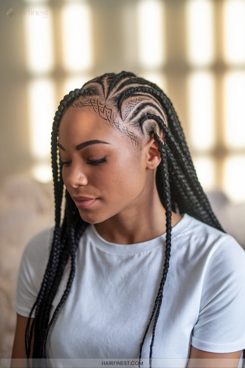 2 Freestyle Cornrow Patterns For Artistic Flair