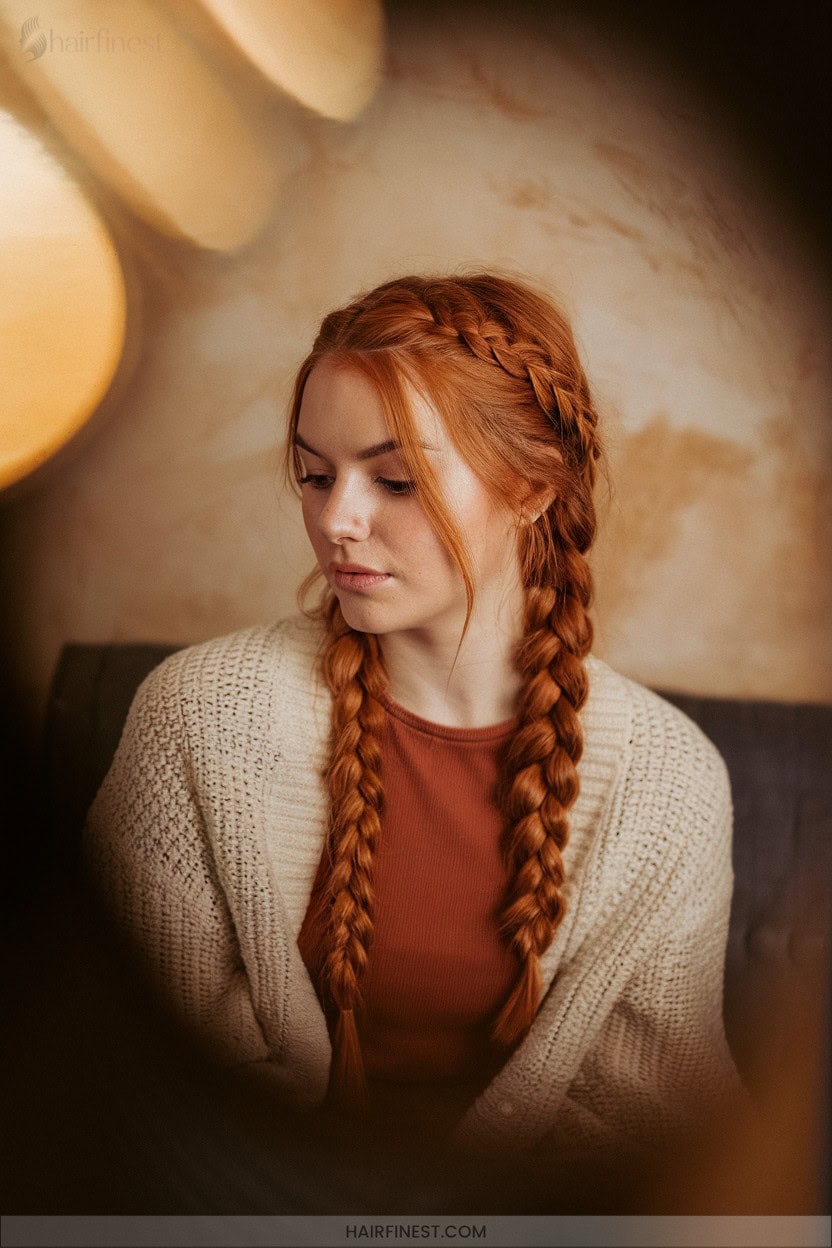 2 Knotless Boho Ginger Braids