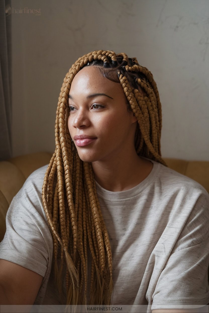 3 Chunky Braided Cornrows