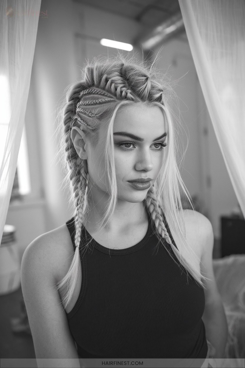 4 Faux Mohawk Braided Styles