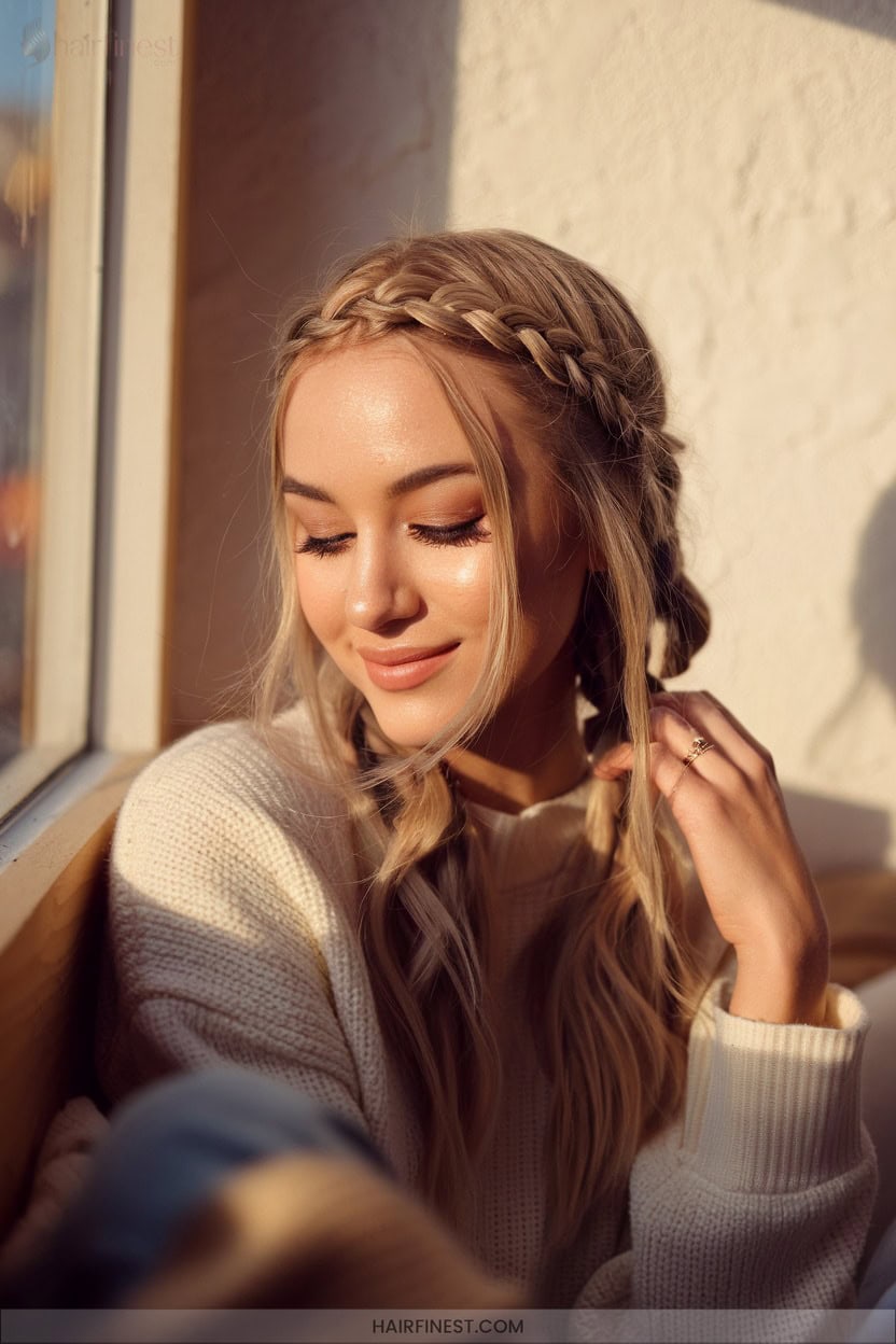 4 Half Halo Braid For Romantic Vibes
