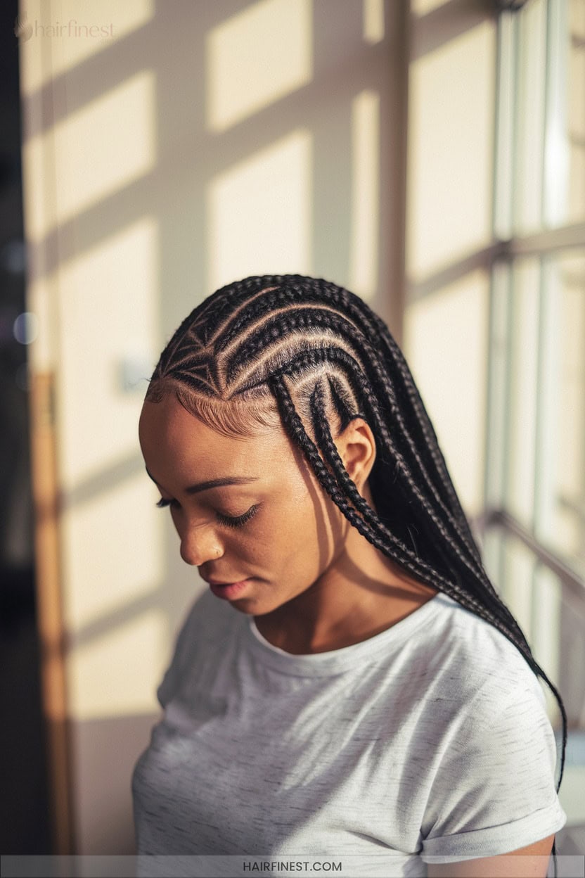 5 Zig Zag Cornrow Designs