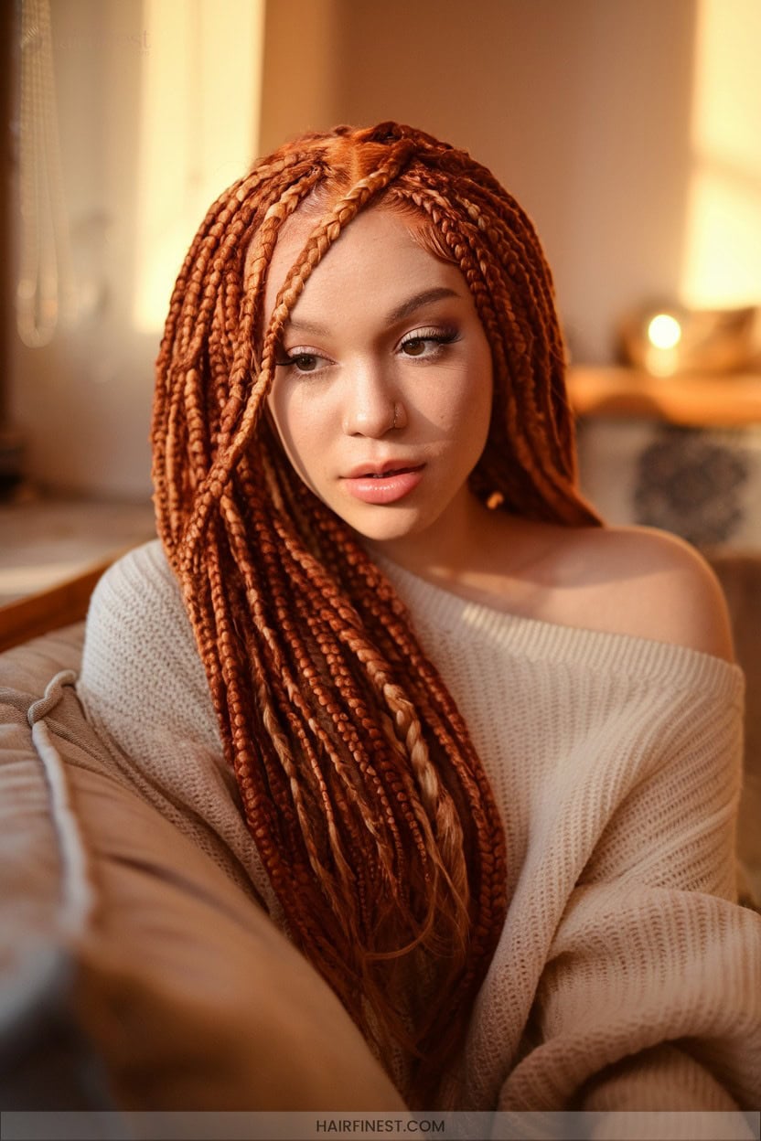 6 Highlighted Ginger Braids For Extra Dimension