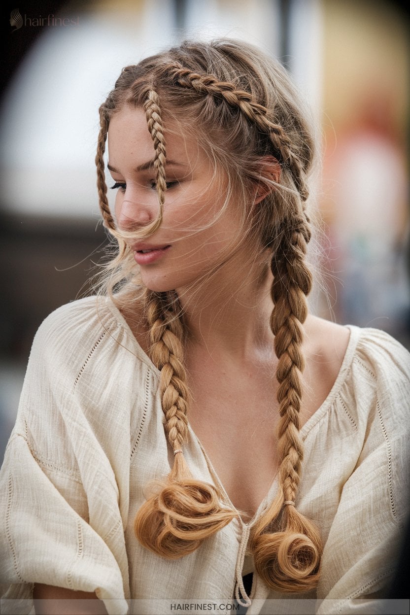 7 Boho Braids With Curly Ends