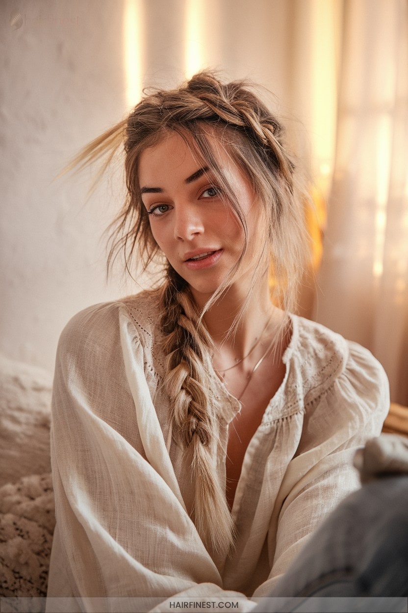 7 Boho Inspired Messy Braid