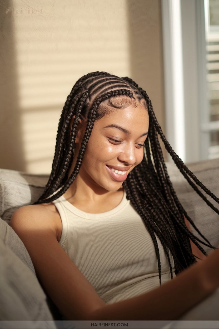 8 Asymmetrical Cornrow Patterns
