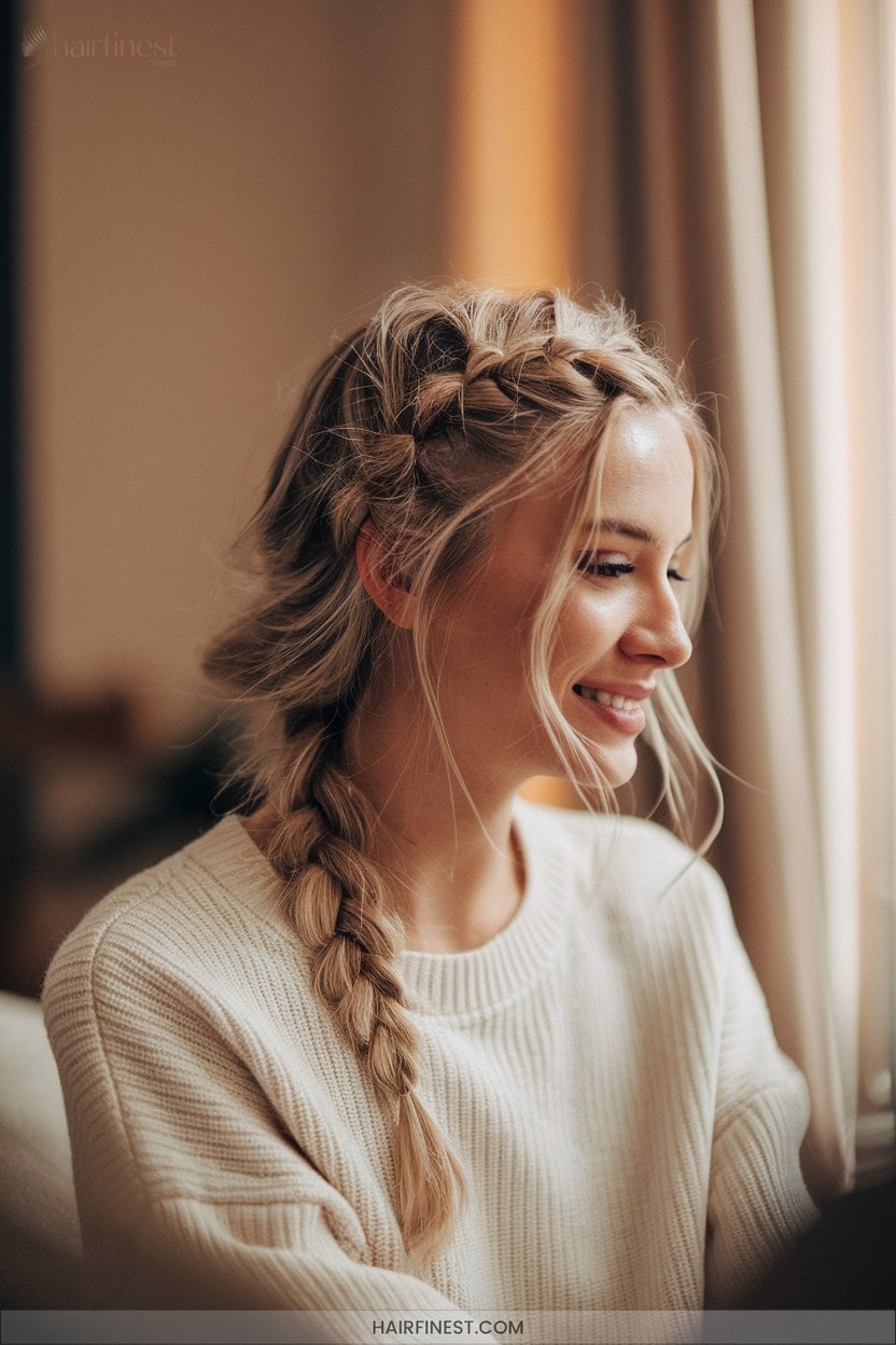 9 Braided Low Ponytail Quick Fix