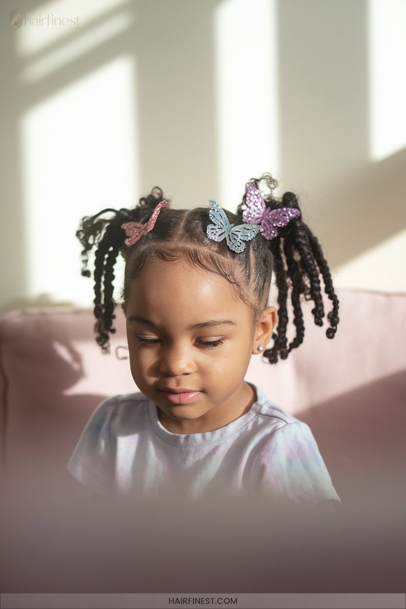 9 Butterfly Clip Embellished Braided Ponytails
