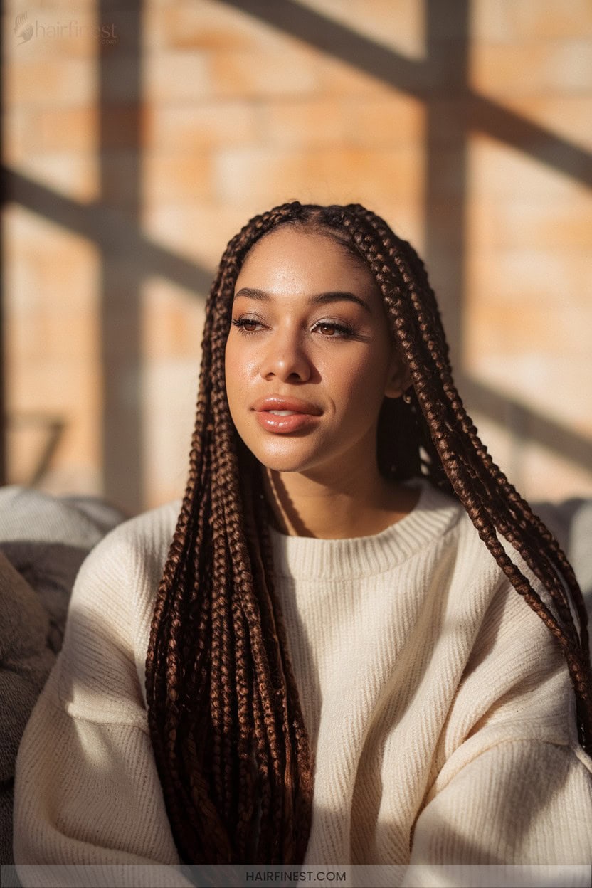 9 Large Statement Box Braids