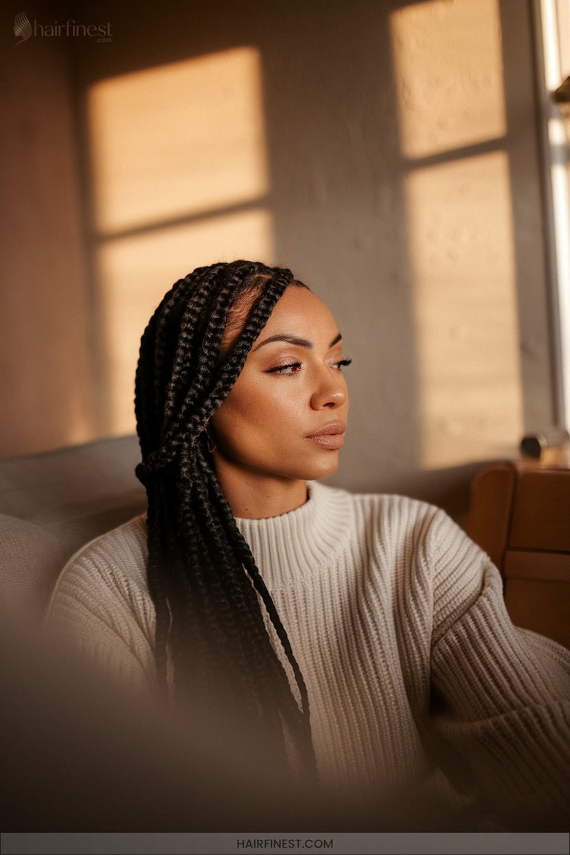 9 Side Swept Cornrow Updos