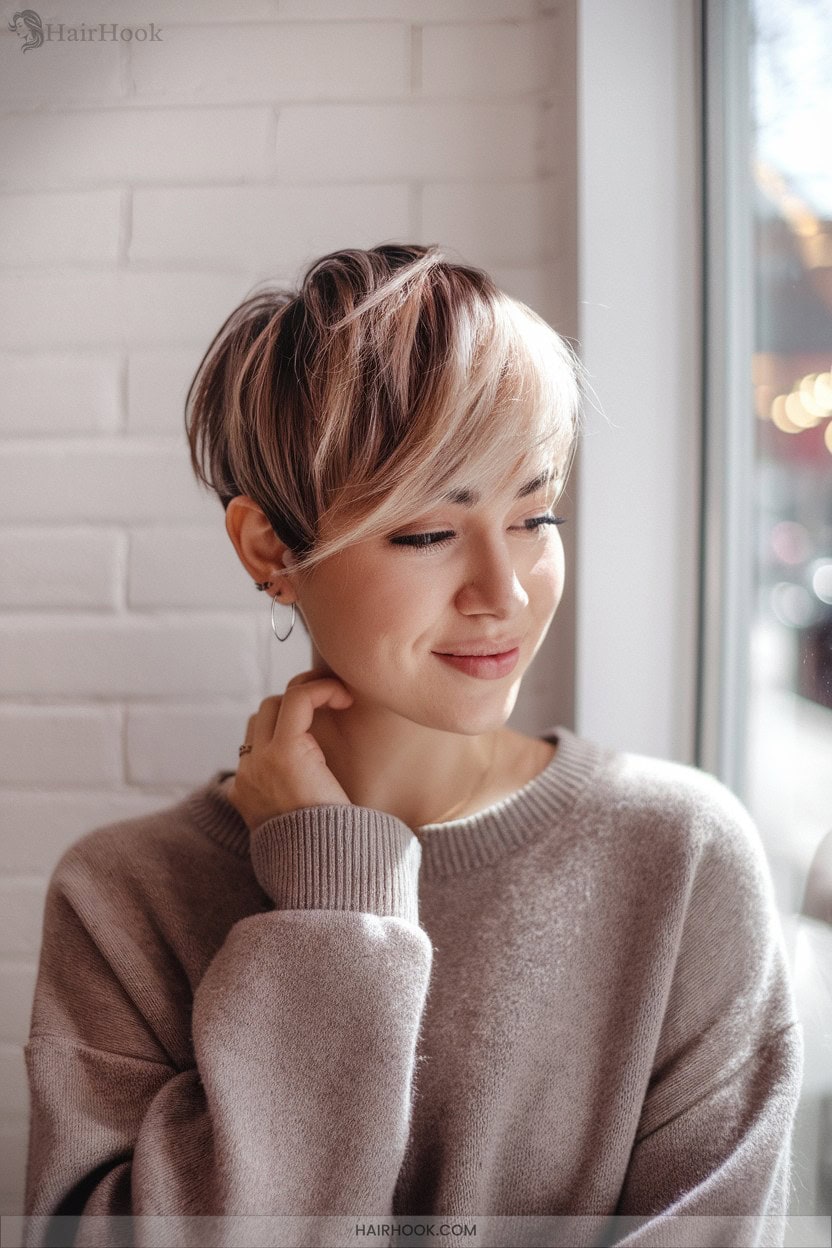 12 Pixie Bob Hybrid With Face Framing Layers