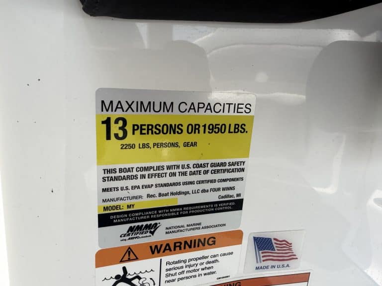 Maximum Capacity 13 Persons or 1950 lbs.
