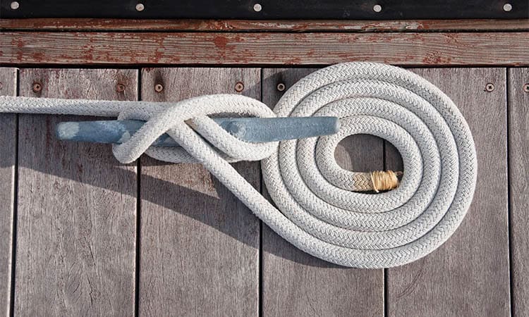 Durable climbing rope for sports training and fitness activities at Hall's Sport Center.